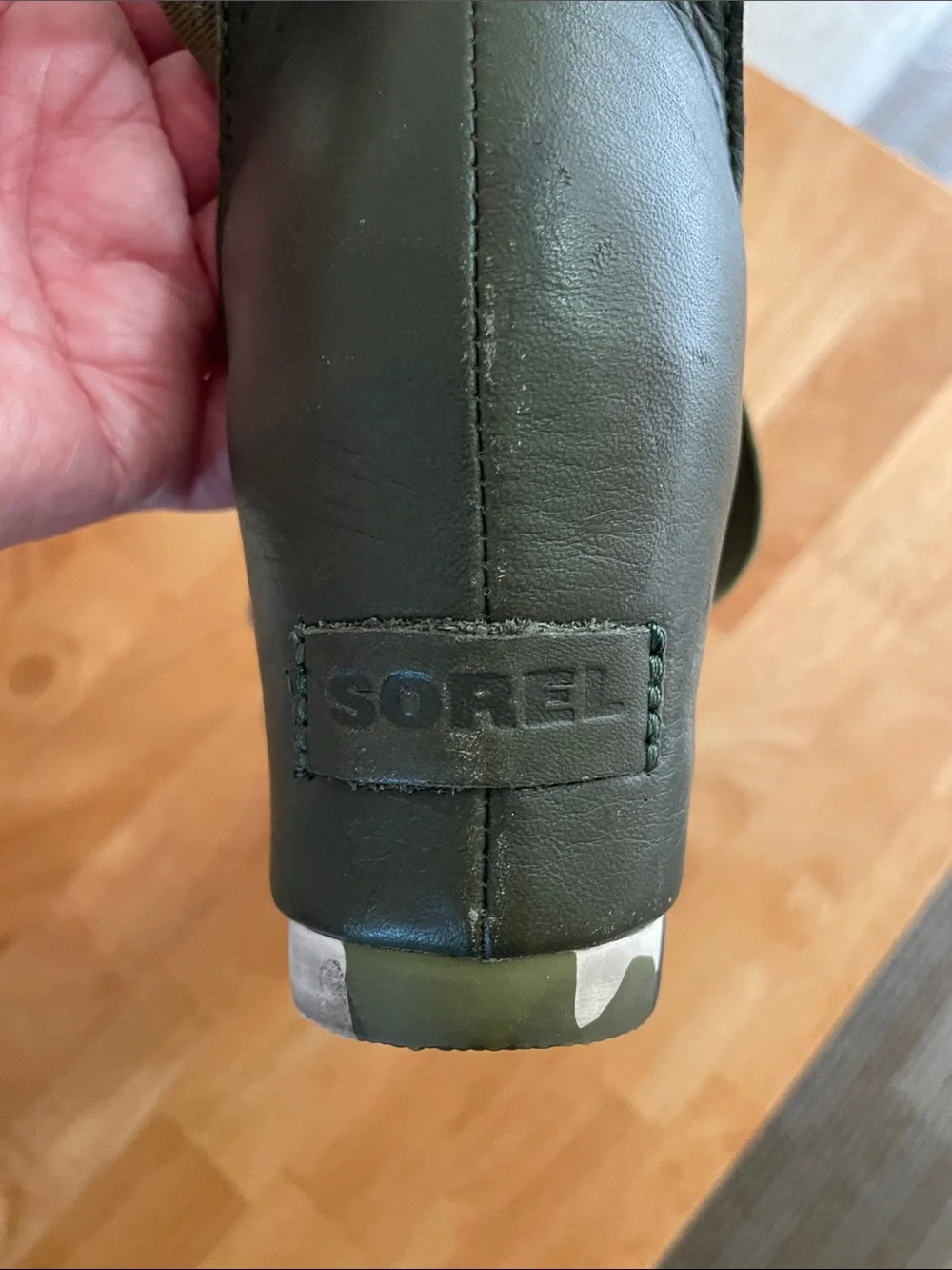 Sorel Joanie Olive Green Strappy Wedge Sandals Size US 11, Euro 42